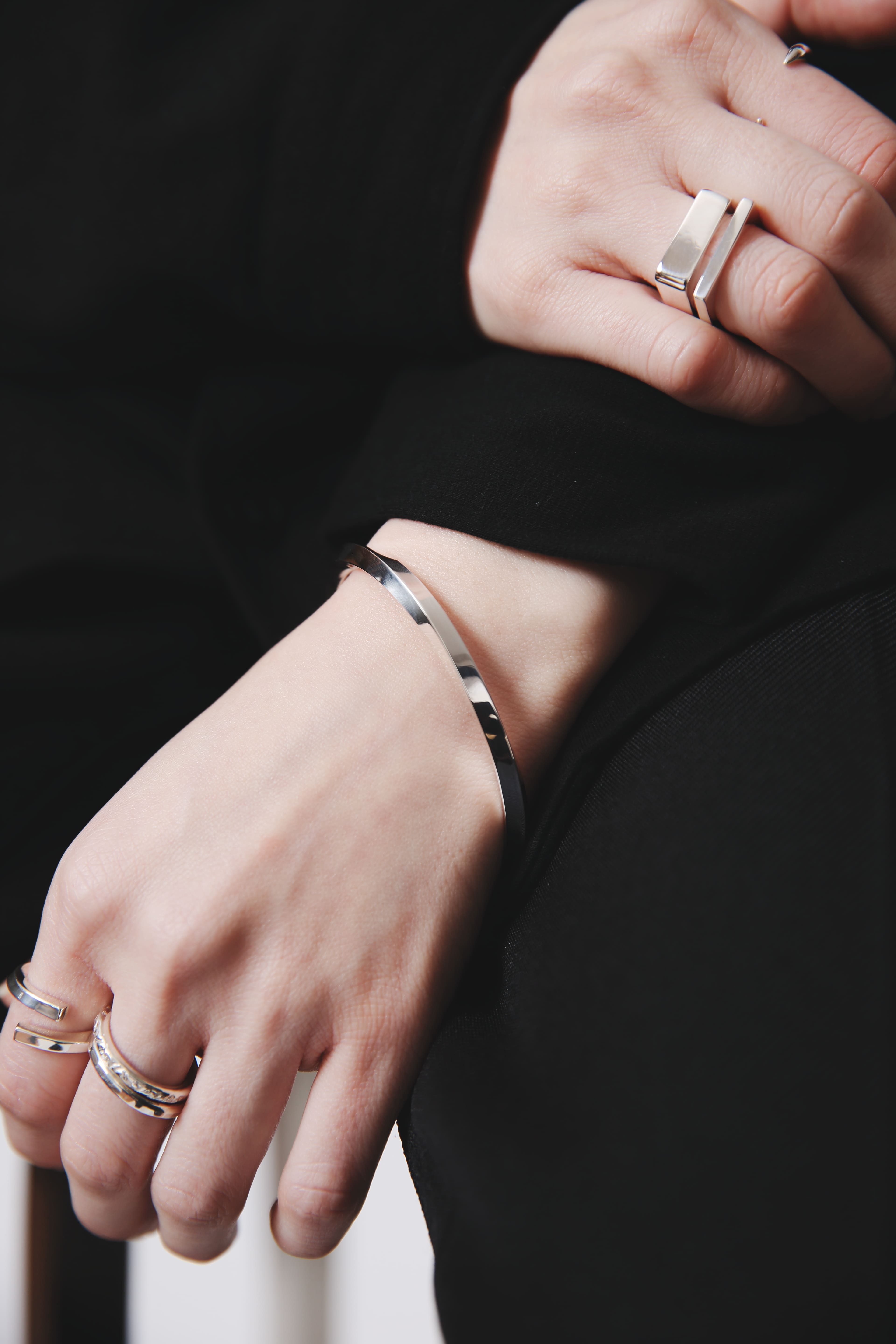 シルバー925 バングル |幅4mm|21-B-004