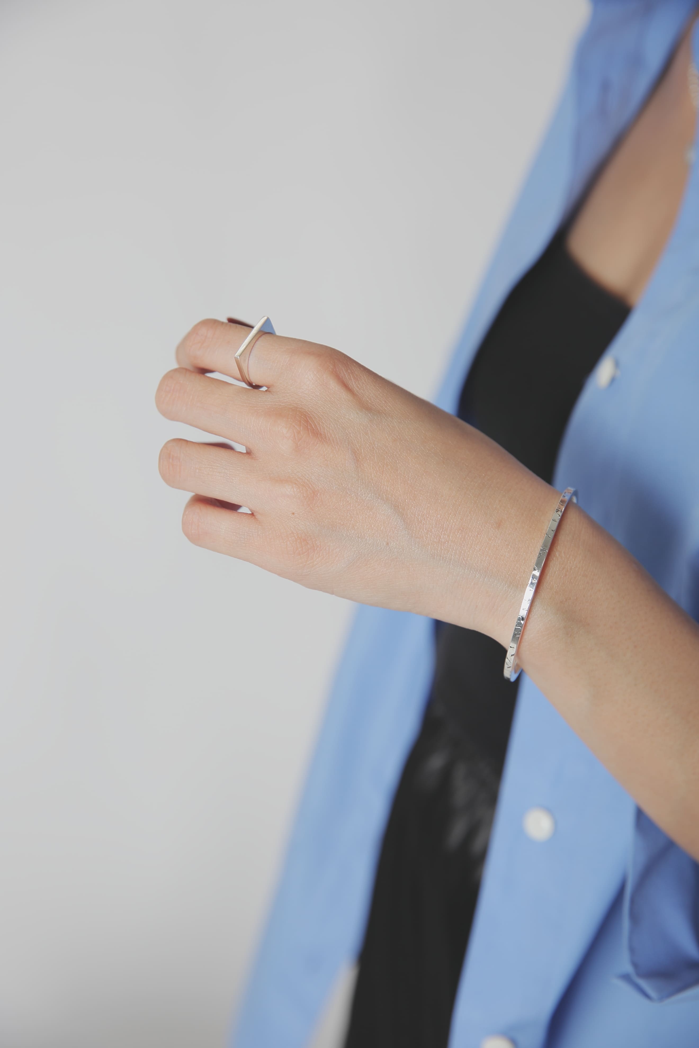 シルバー925 バングル|いぶし加工あり|24-B-014