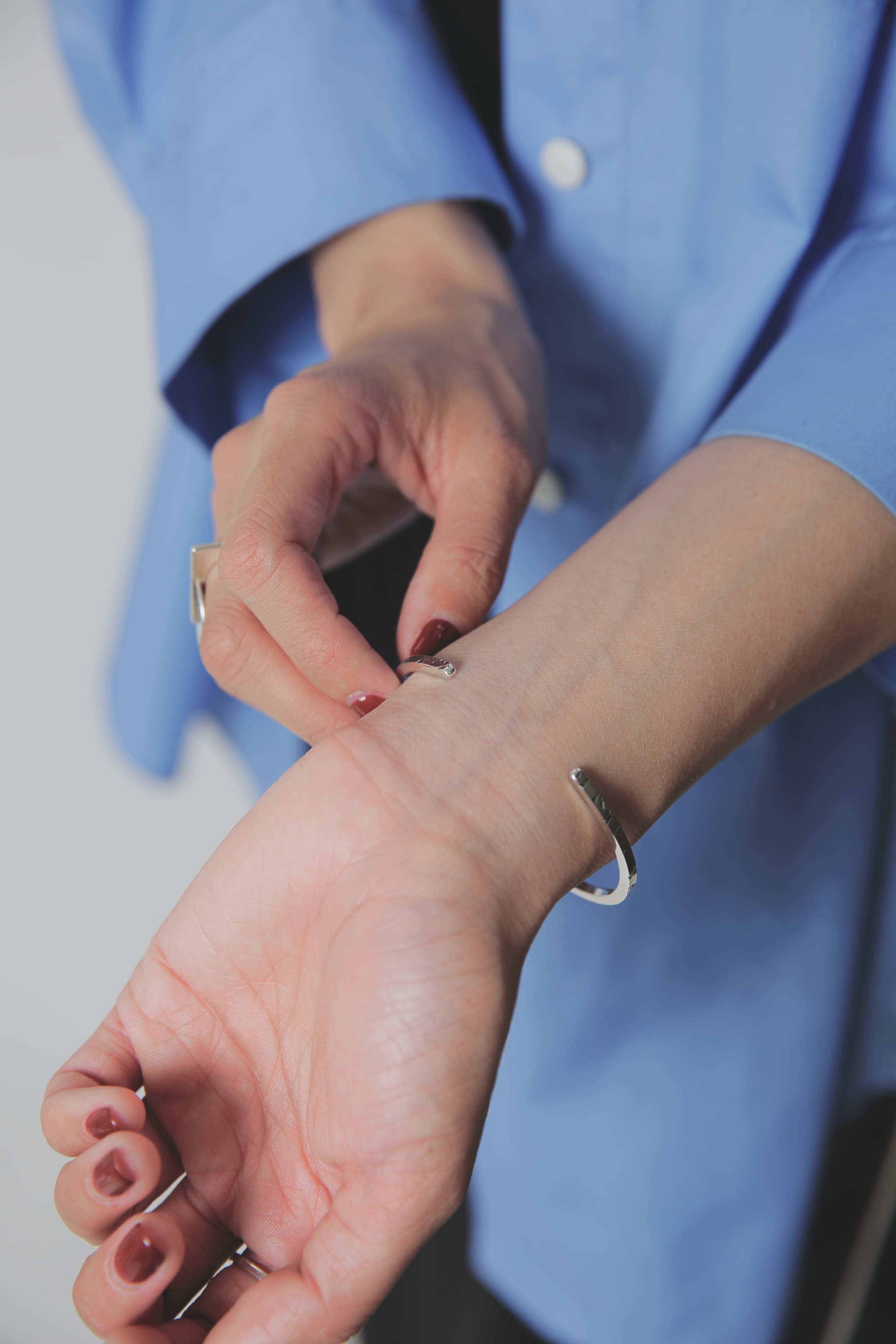 シルバー925 バングル|いぶし加工あり|24-B-014