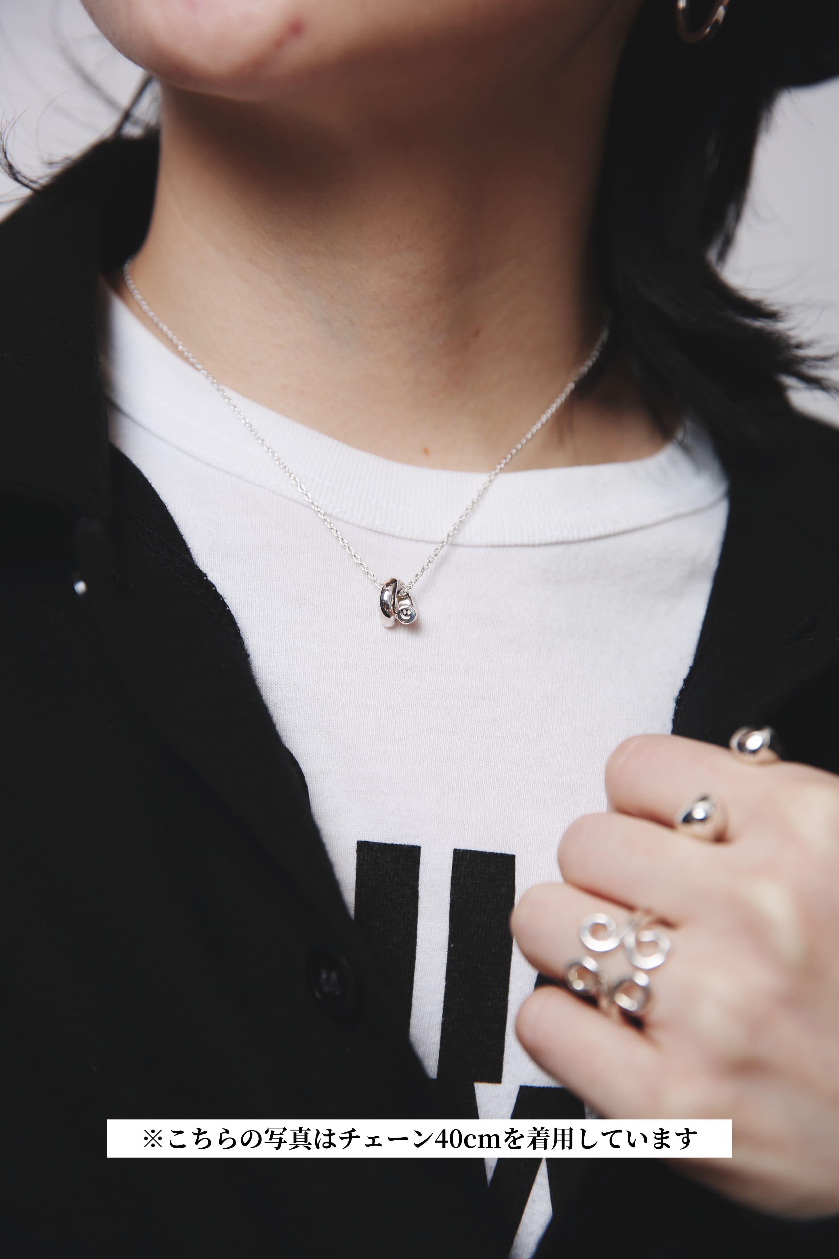 Silver 925 Pendant Necklace with 40cm Chain | 22-N-003-40