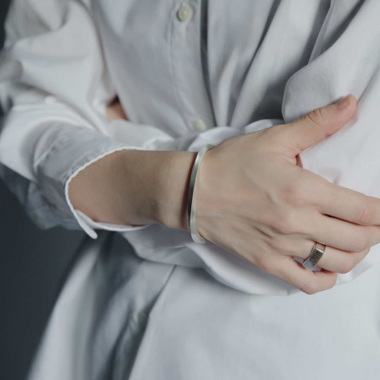 シルバー925 バングル |幅4mm|21-B-001