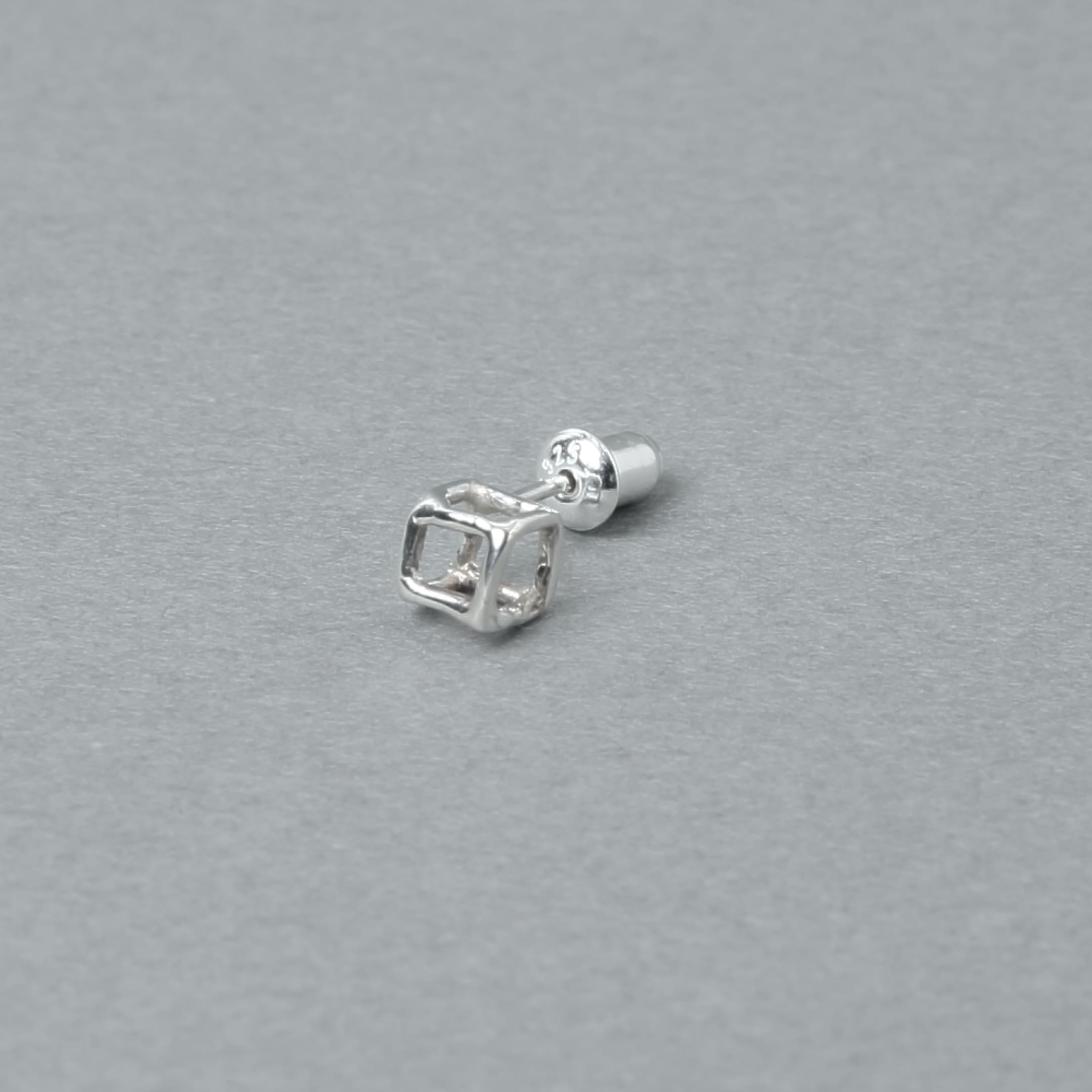 シルバーピアス・イヤーカフ｜シルバー925 ピアス | 5mm角 | 23-E-022