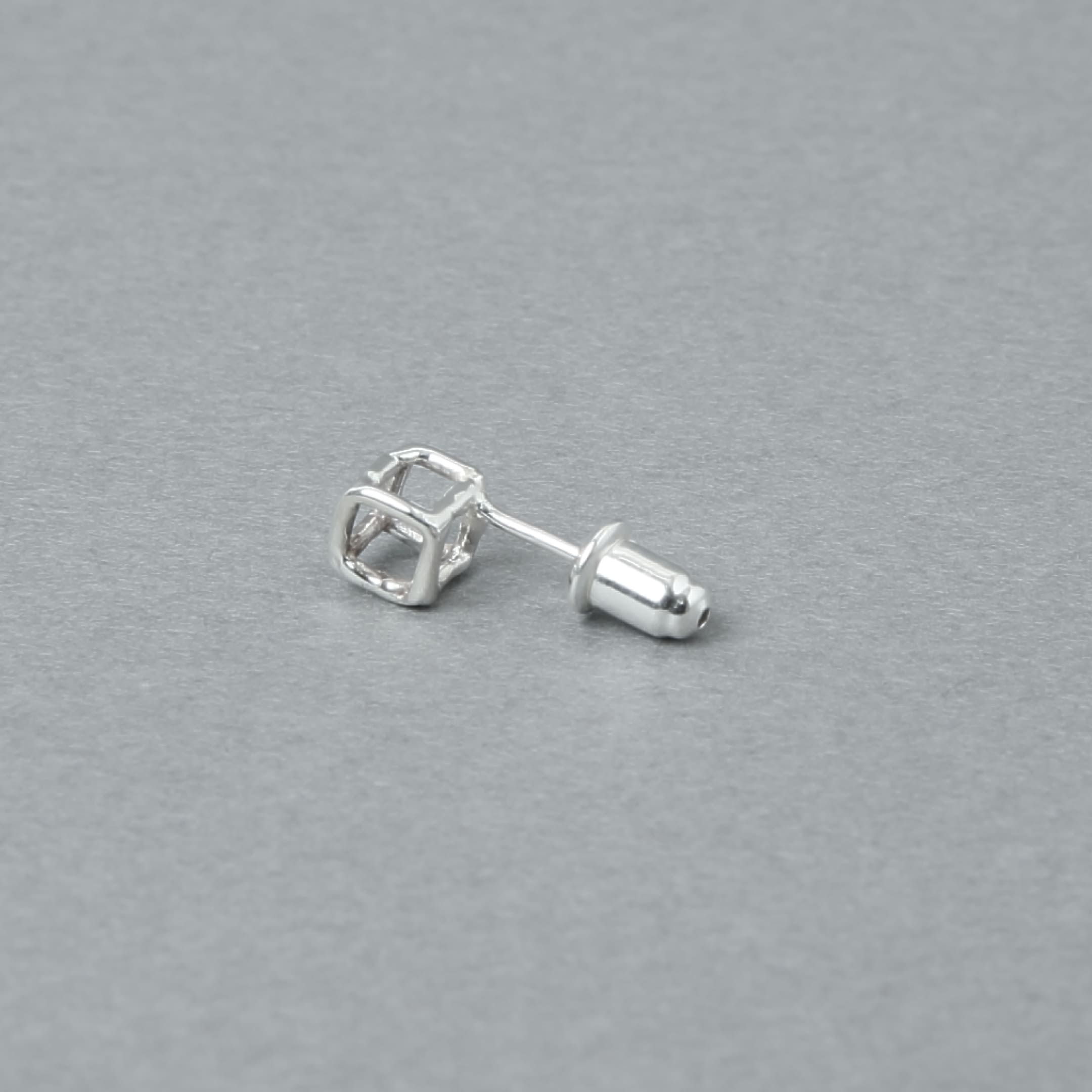 シルバーピアス・イヤーカフ｜シルバー925 ピアス | 5mm角 | 23-E-022
