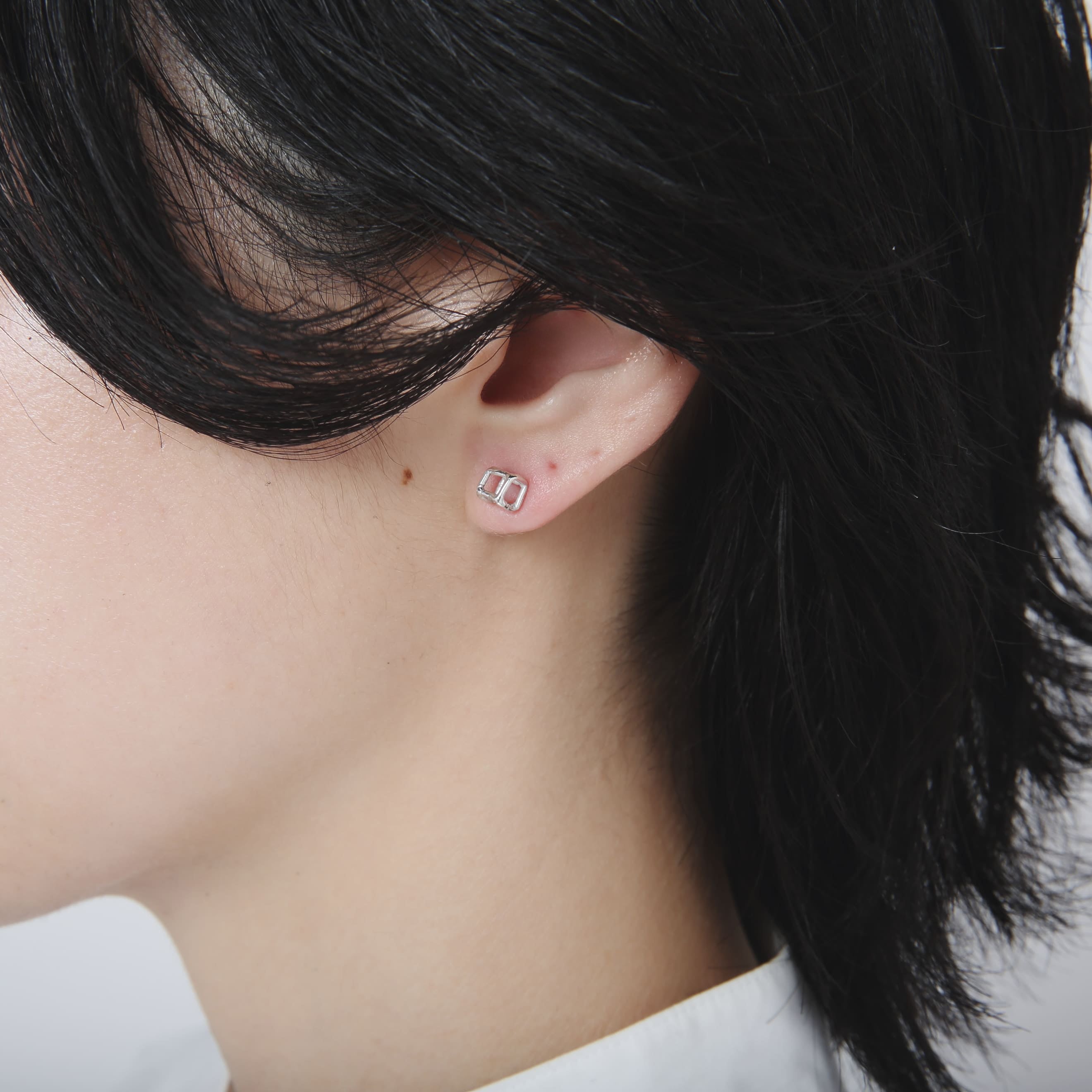 シルバーピアス・イヤーカフ｜シルバー925 ピアス | 5mm角 | 23-E-022