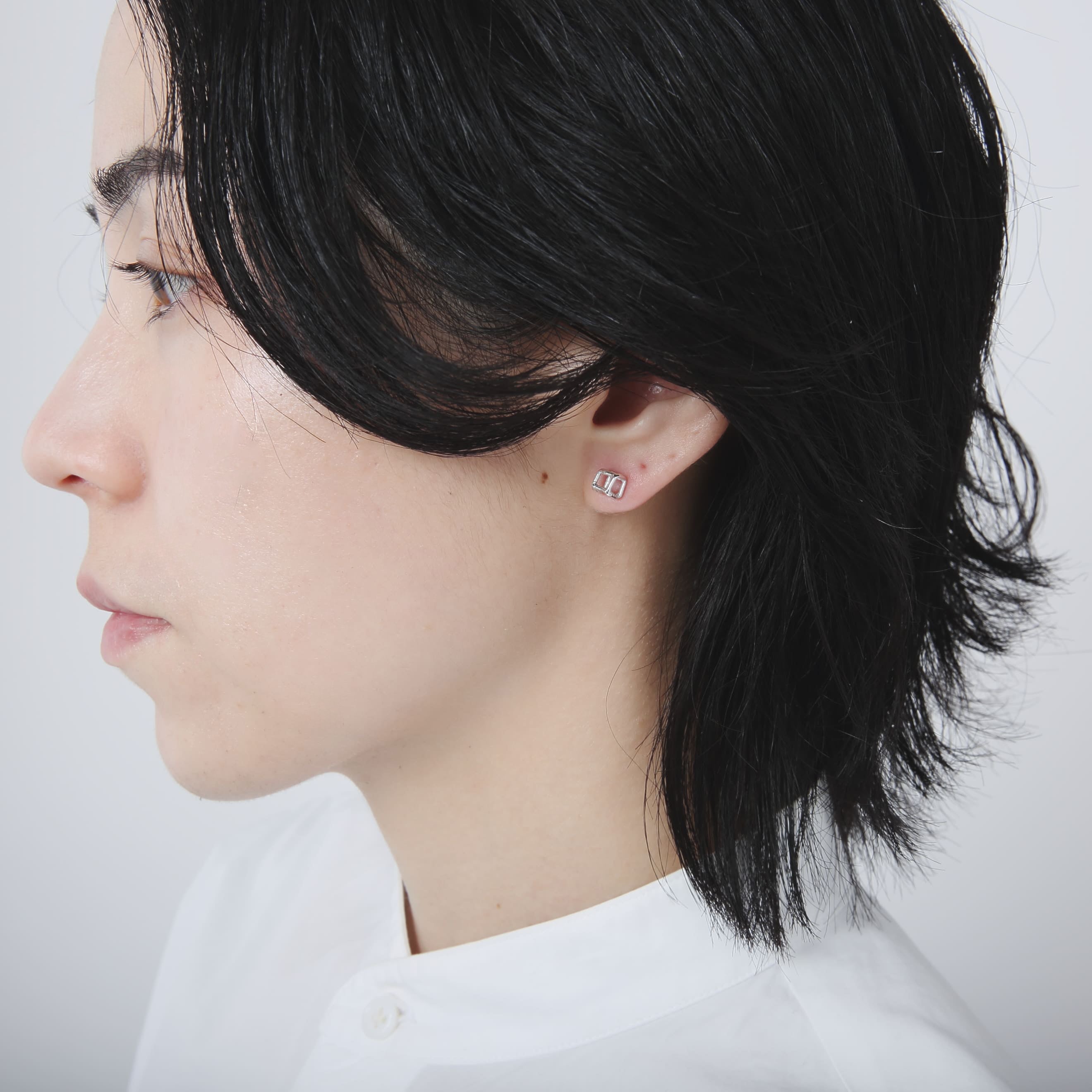 シルバーピアス・イヤーカフ｜シルバー925 ピアス | 5mm角 | 23-E-022