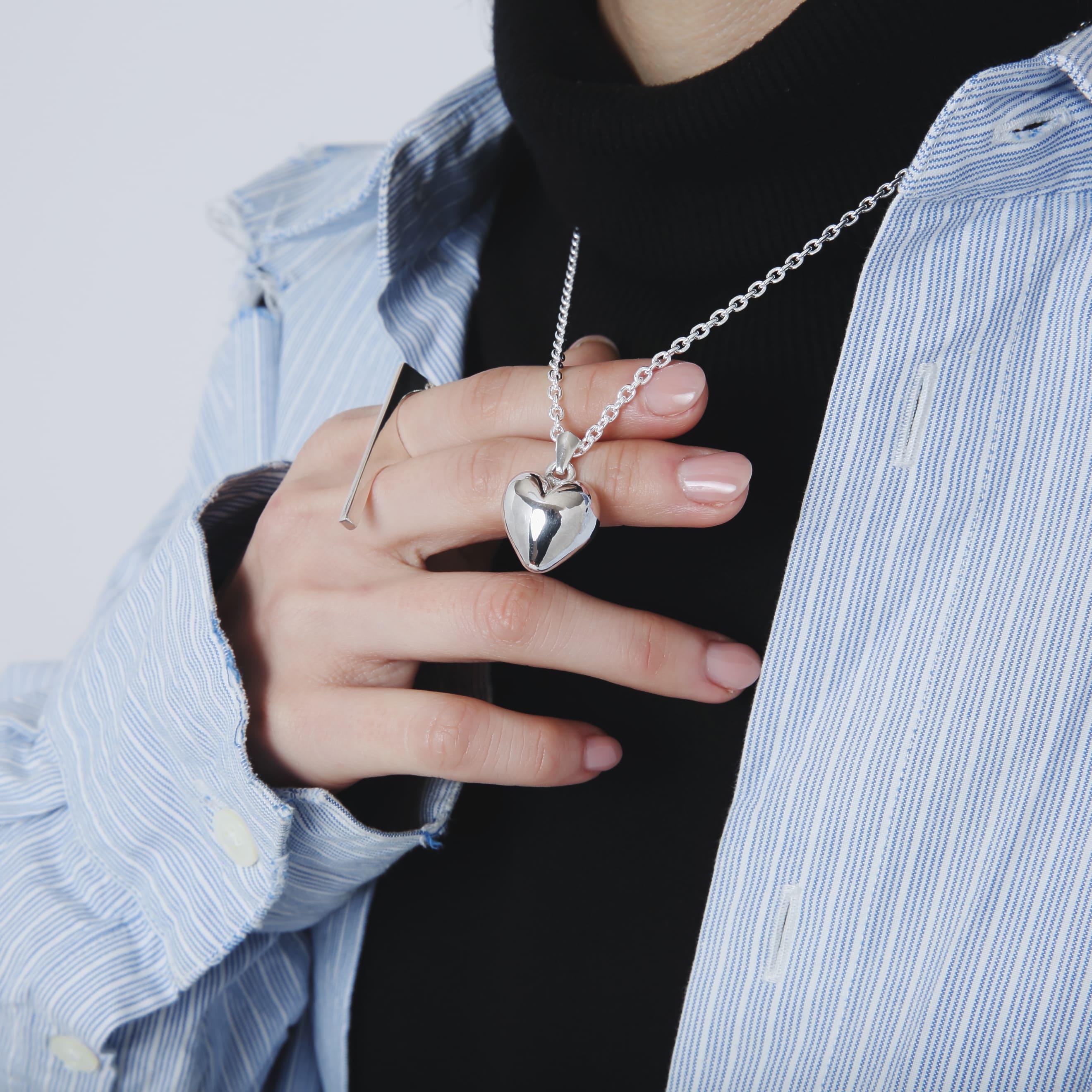 front11201 シルバー925 ネックレス チェーン なかむ シルバー925 チェーンネックレス メンズ 6面カット ダブル喜平チェーン