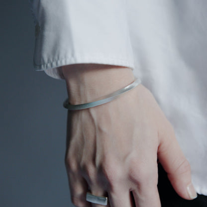 Silver 925 Bangle | Width 4mm | 21-B-001