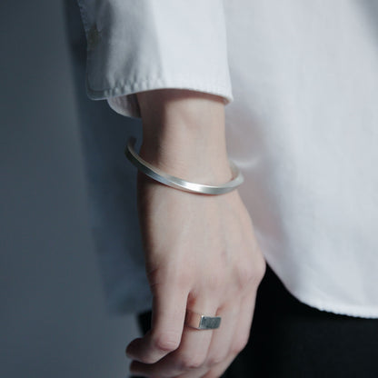 Silver 925 Bangle | Width 4mm | 21-B-001