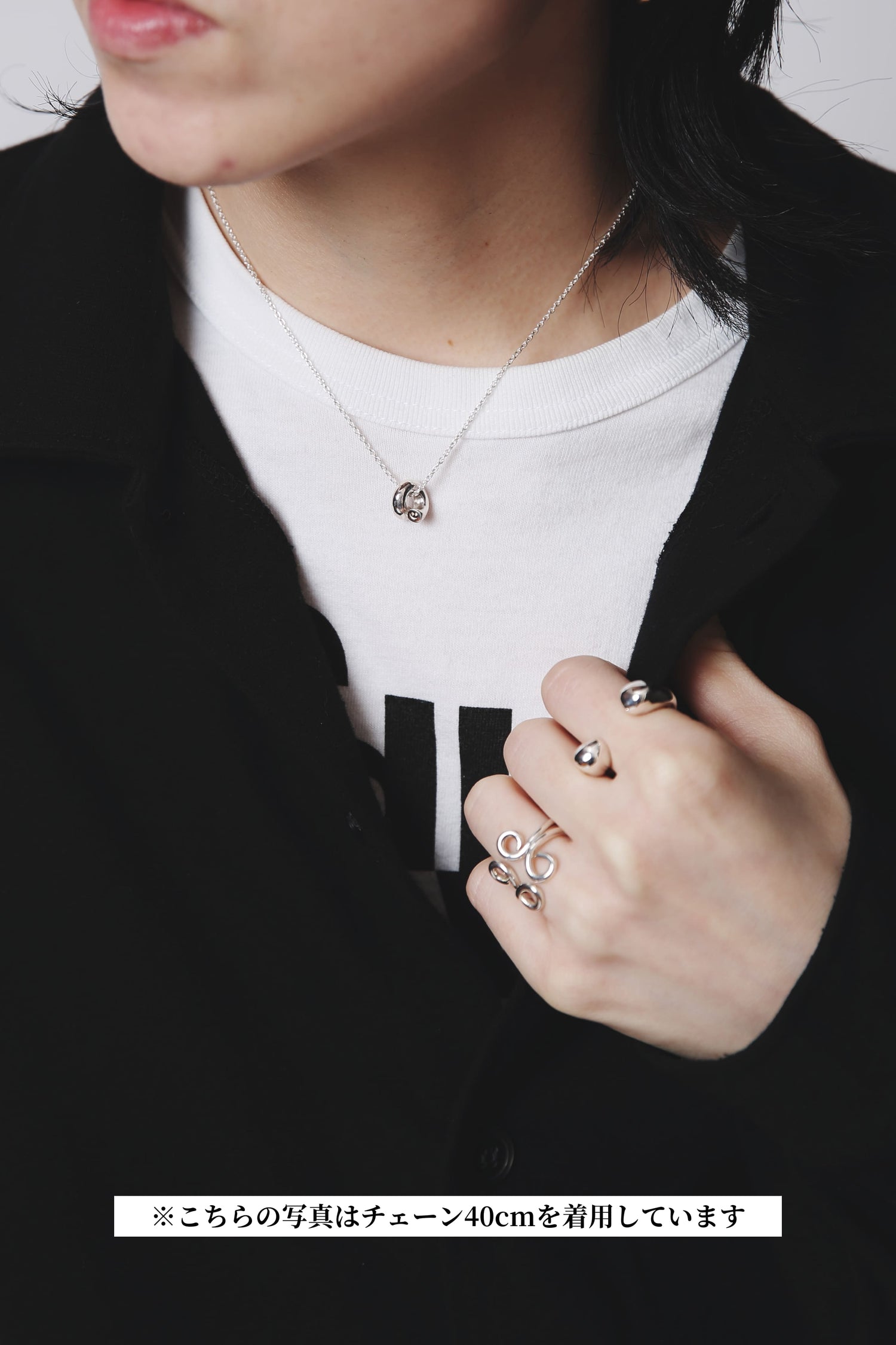 Silver 925 Pendant Necklace with 40cm Chain | 22-N-003-40
