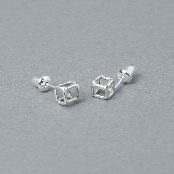 シルバーピアス・イヤーカフ｜シルバー925 ピアス | 5mm角 | 23-E-022