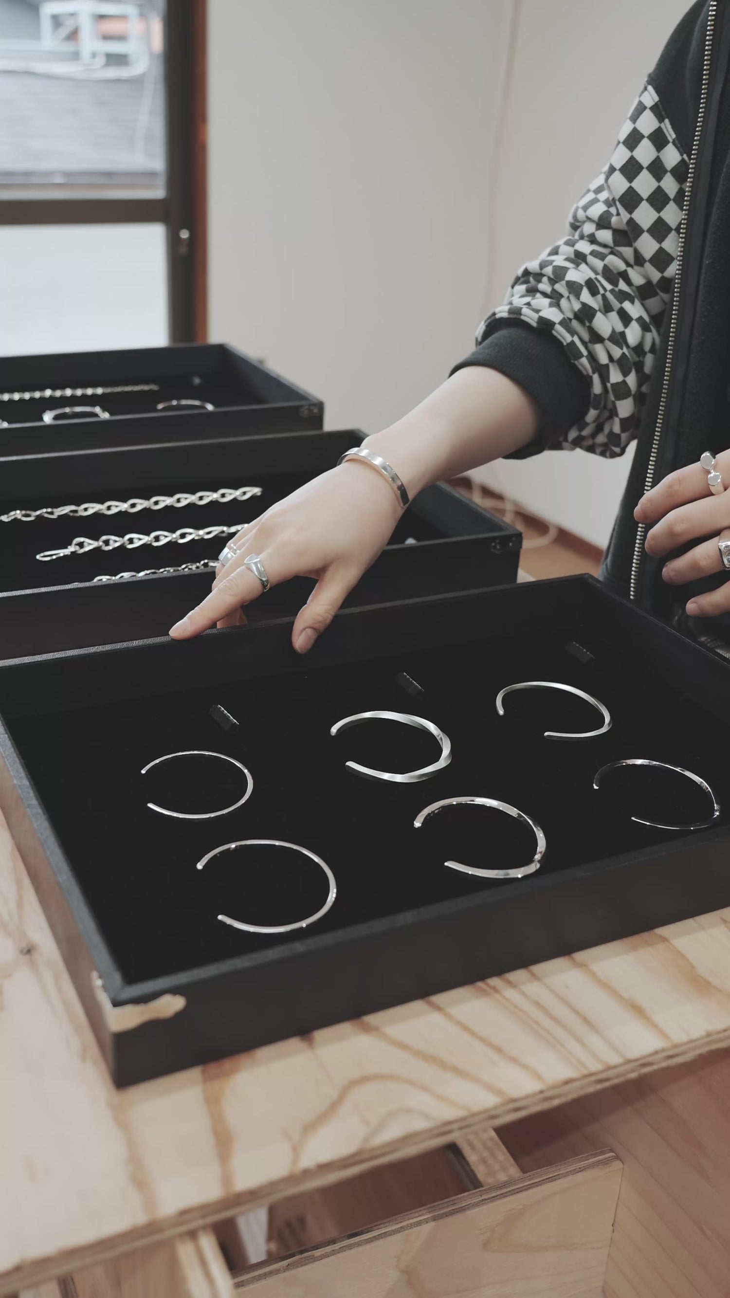 Silver 925 Bangle | Oxidized | 24-B-014